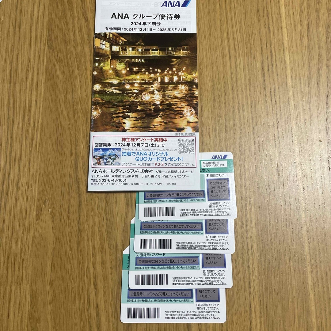 ANA(全日本空輸)(エーエヌエー(ゼンニッポンクウユ))のANA株主優待 チケットの乗車券/交通券(航空券)の商品写真
