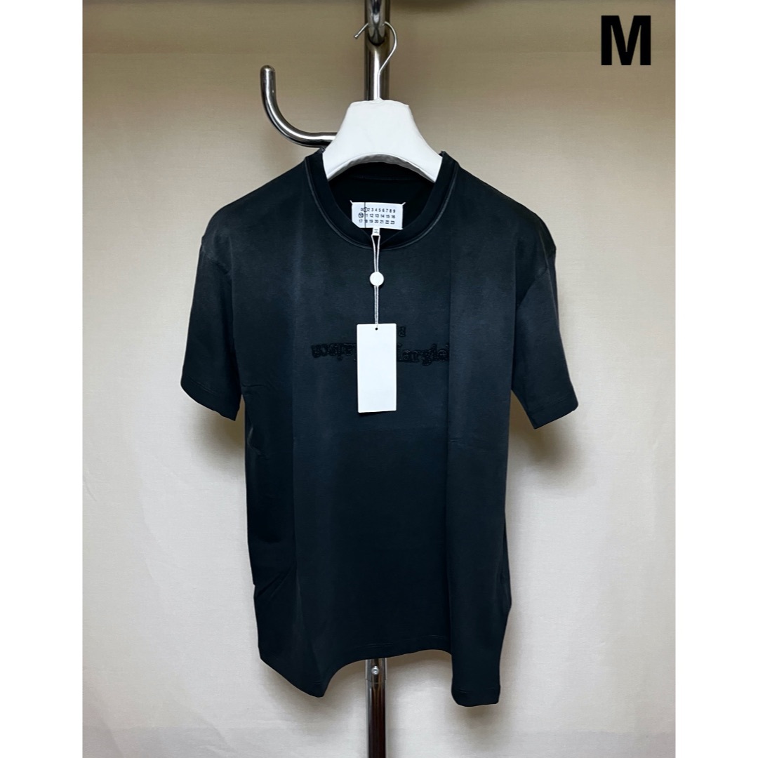 Maison Margiela（旧Maison Martin Margiela） - 新品 M マルジェラ 24ss ガーメントダイ ロゴTシャツ 黒 7021