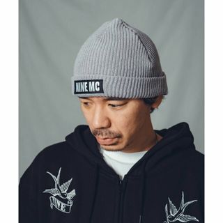 ナインマイクロフォンズ(NineMicrophones)の【GRAY】BEANIE-9MC BOX LOGO-(ニット帽/ビーニー)
