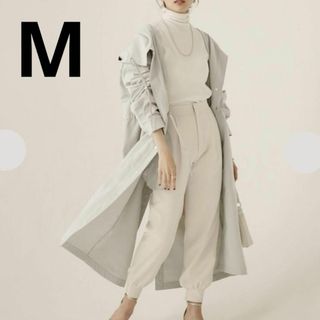 ユアーズ(ur's)のur’s】ユアーズ　ロングモッズコート　ライトグレー　size:M(ノーカラージャケット)