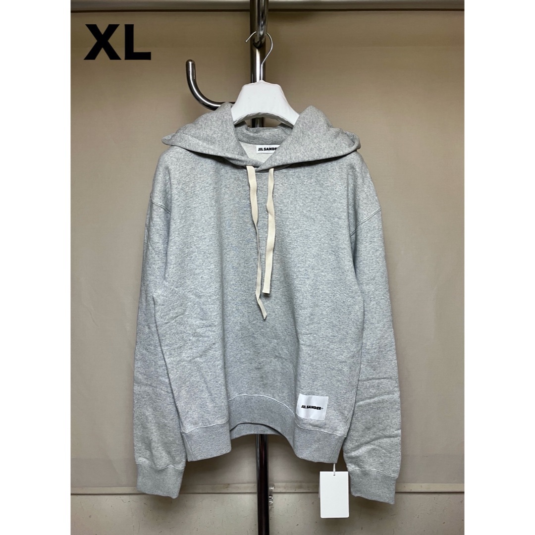 JIL SANDER - 新品 XL JIL SANDER 24ss ロゴパッチ パーカー 灰色 7021