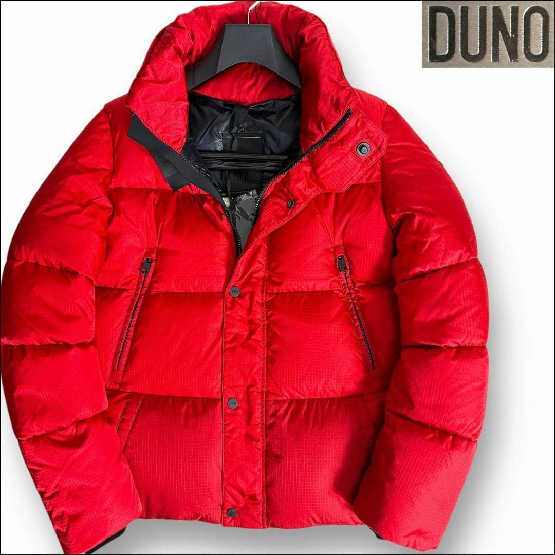DUNO - J6330 新品 デュノ リップストップ ダウンジャケット レッド 46