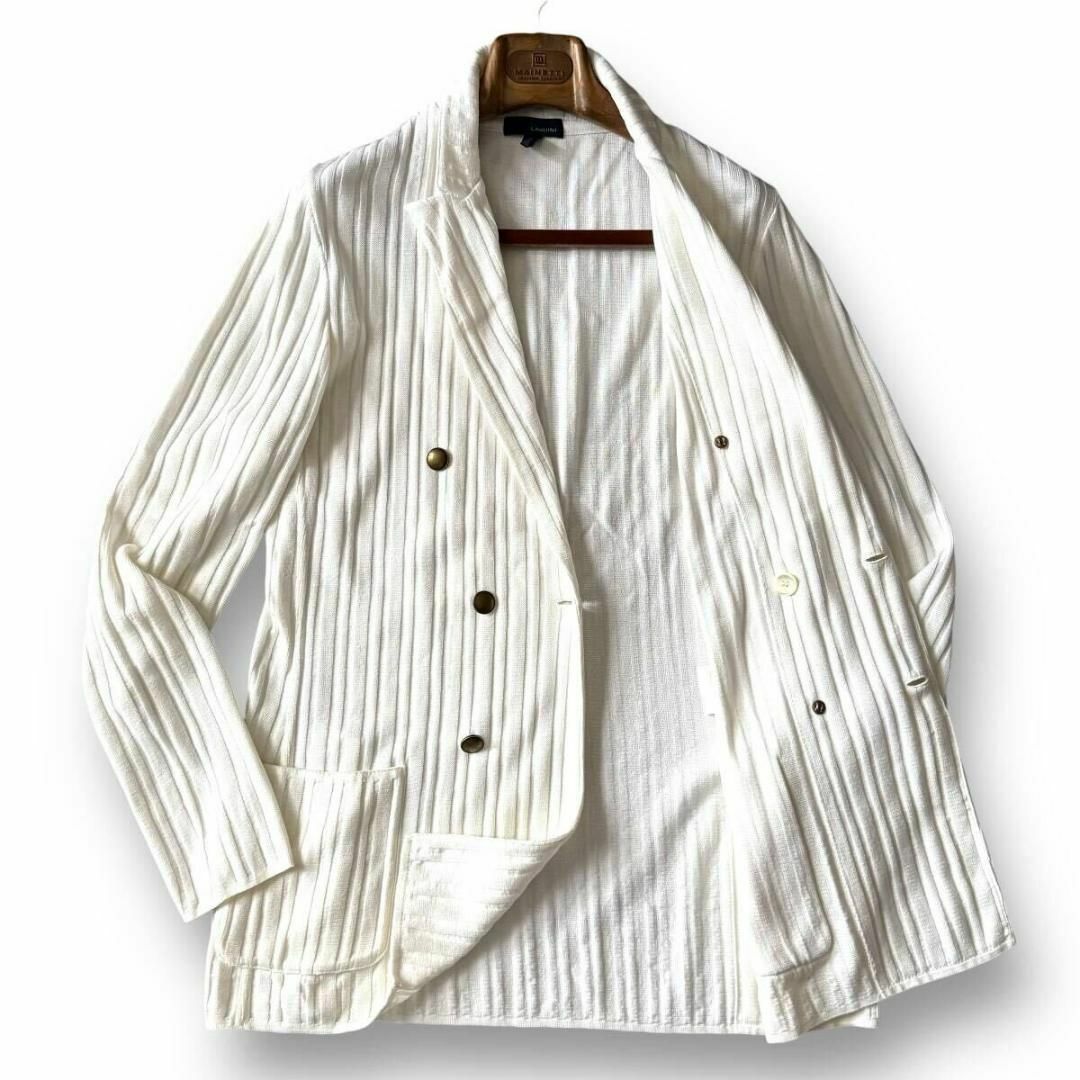 美品 L『ラルディーニ』ダブルブレスト コットン ニット 美品 L『ラルディーニ』ダブルブレスト コットン ニット
