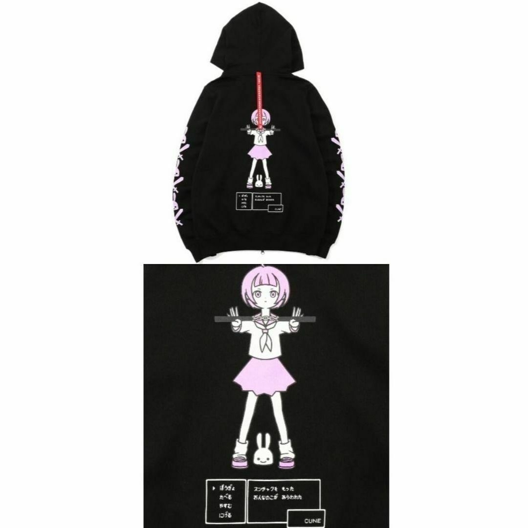CUNE - 新品 cune キューン 女の子 ヌンチャク武器 パーカ CUNE - 新品 cune キューン 女の子 ヌンチャク武器 パーカ