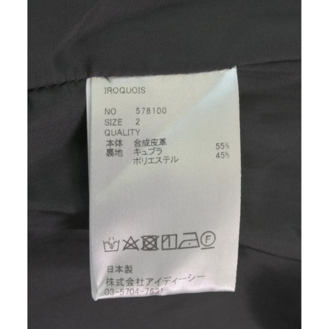 iroquois イロコイ ライダース 2(M位) 黒 【古着】 iroquois イロコイ ライダース 2(M位) 黒 【古着】