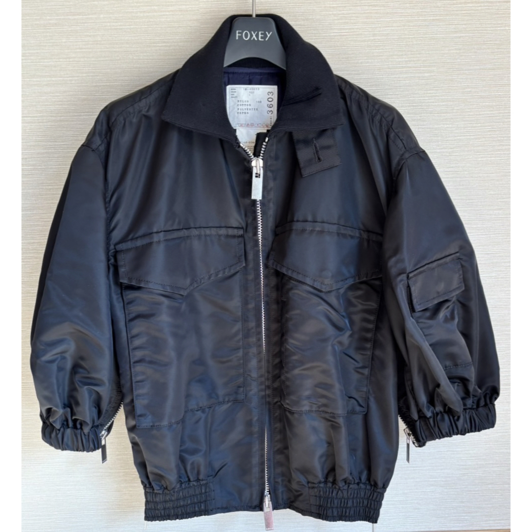 sacai - 美品 sacai ラッフルボンバージャケット MA-1 サカイの sacai - 美品 sacai ラッフルボンバージャケット MA-1 サカイの