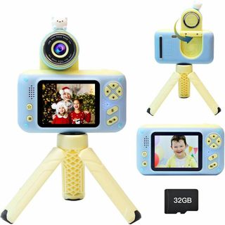 キッズカメラ　三脚付き　子供用カメラ ビデオカメラ　おもちゃ プレゼント(知育玩具)