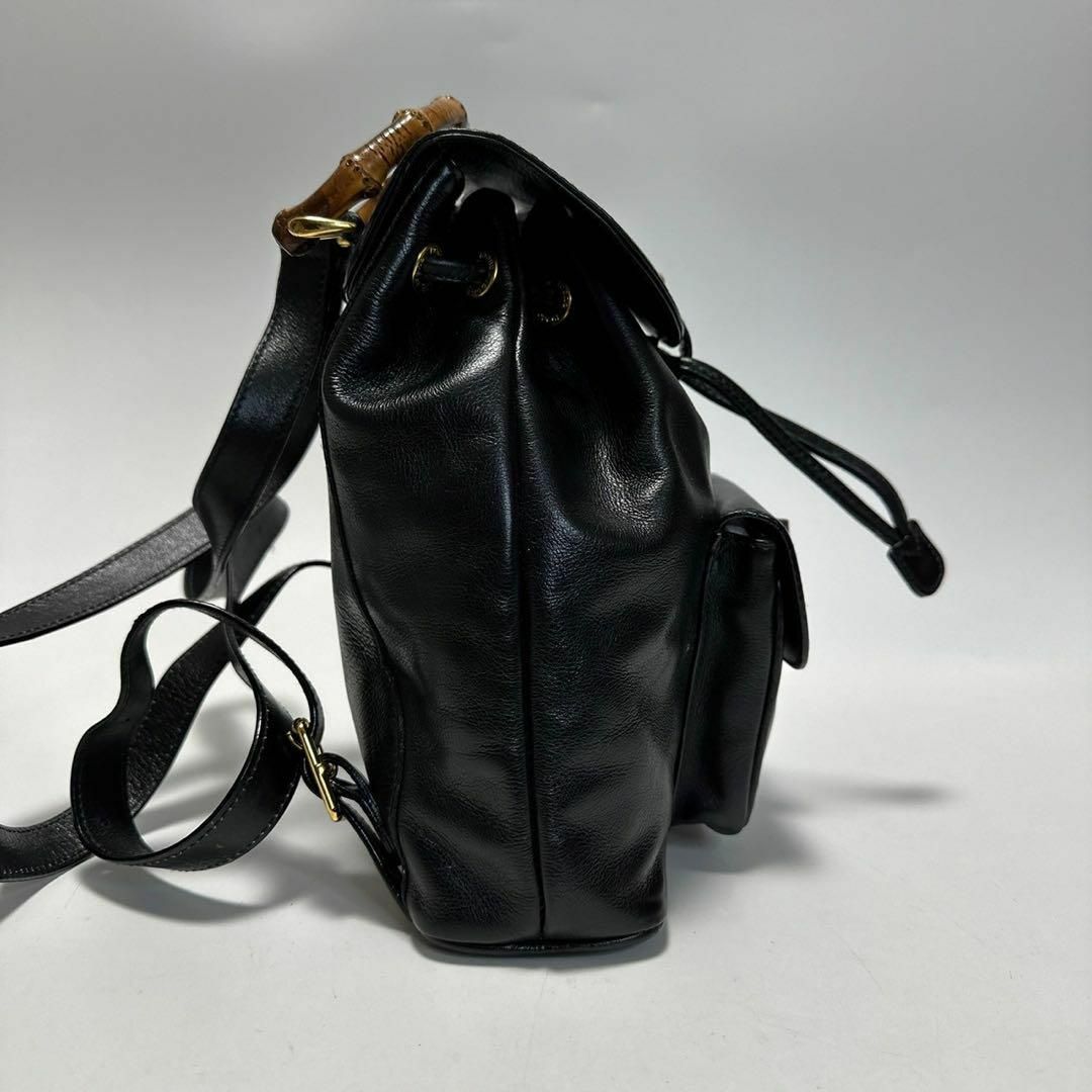 GUCCI - f97【極美品】グッチ バンブー オールレザー ブラック GUCCI - f97【極美品】グッチ バンブー オールレザー ブラック
