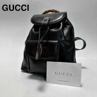 GUCCI - f97【極美品】グッチ バンブー オールレザー ブラック GUCCI - f97【極美品】グッチ バンブー オールレザー ブラック