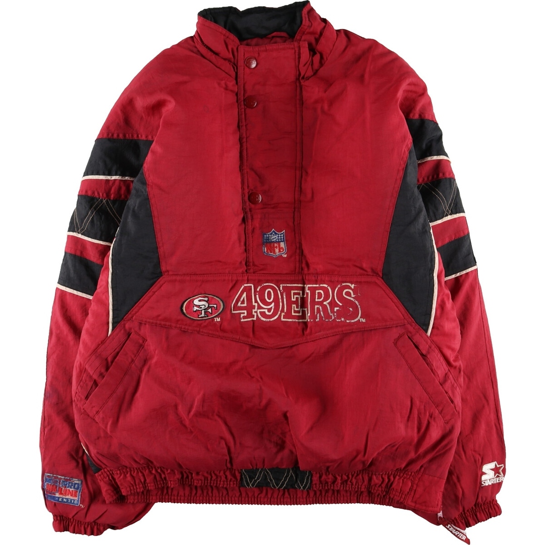 【おまけ付】 SF NFL ☆ フリース ナイロンジャケット リバーシブル 49ERS 記念グッズ