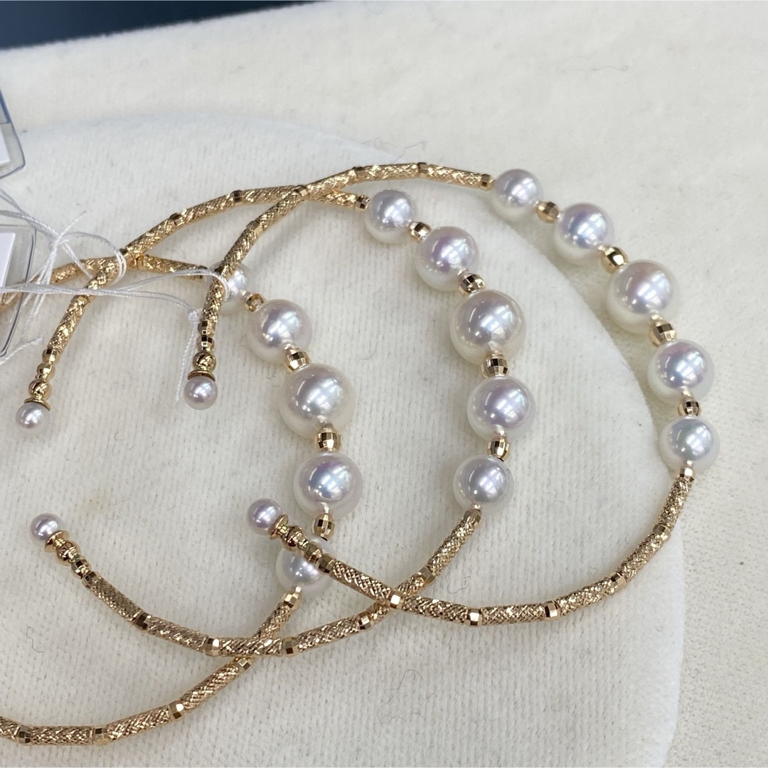 再入荷 18金 あこや照り最強 ハングル 新品 アクセサリー 再入荷 18金 あこや照り最強 ハングル 新品 アクセサリー