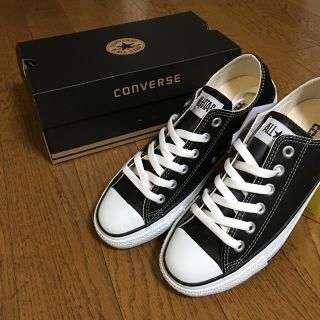 コンバース(CONVERSE)の◆新品◆ 24.5cm レザー コンバース オールスター ブラック(スニーカー)