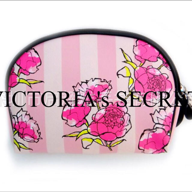 Victoria's Secret(ヴィクトリアズシークレット)の新品‼️ヴィクトリアシークレット✴︎花柄ストライプポーチ レディースのファッション小物(ポーチ)の商品写真