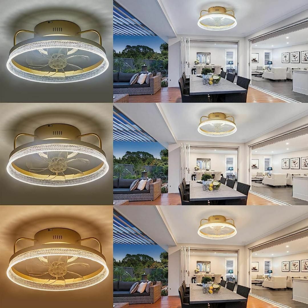 Amazon.co.jp : 360°スイング機能搭載 シーリングファンライト