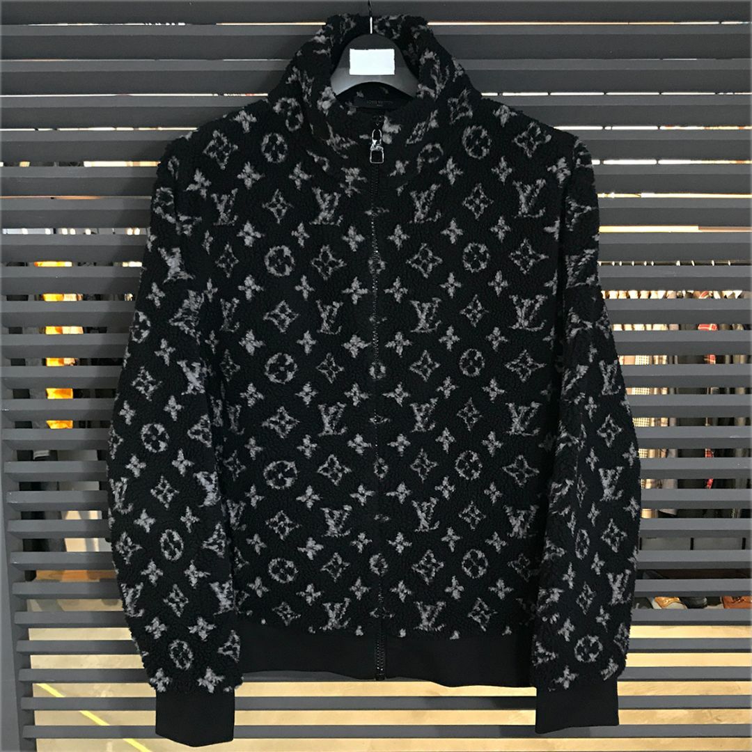 LOUIS VUITTON - 美品 ルイヴィトン モノグラムジャガード フリース ジップスルージャケット M