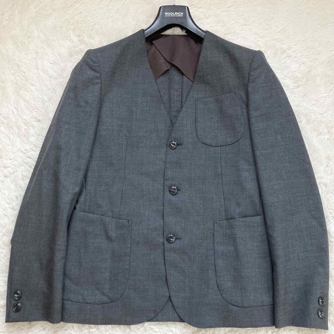✨極美品✨カラー kolor ノーカラーテーラードジャケット 麻 ✨極美品✨カラー kolor ノーカラーテーラードジャケット 麻