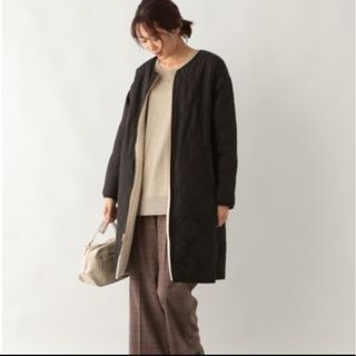 グローバルワーク(GLOBAL WORK)のGLOBAL WORK　ボアリバーシブルロングコート　ブラック×ホワイト(ロングコート)