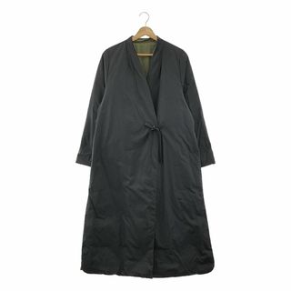 PLAIN PEOPLE / プレインピープル | ノーカラー リバーシブル ダウンコート | 3 | ブラック/カーキ | レディース(その他)