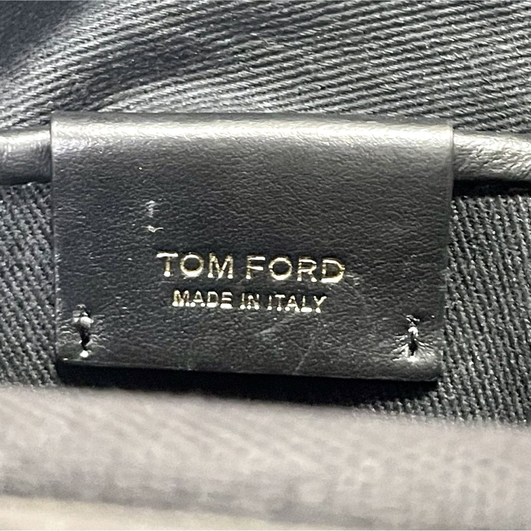 TOM FORD - TOM FORD トムフォード ロゴ キャンバス レザー TOM FORD - TOM FORD トムフォード ロゴ キャンバス レザー