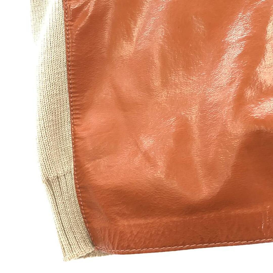 MARNI / マルニ | 異素材切替 ニットベスト | ブラウン/ベージュ MARNI / マルニ | 異素材切替 ニットベスト | ブラウン/ベージュ