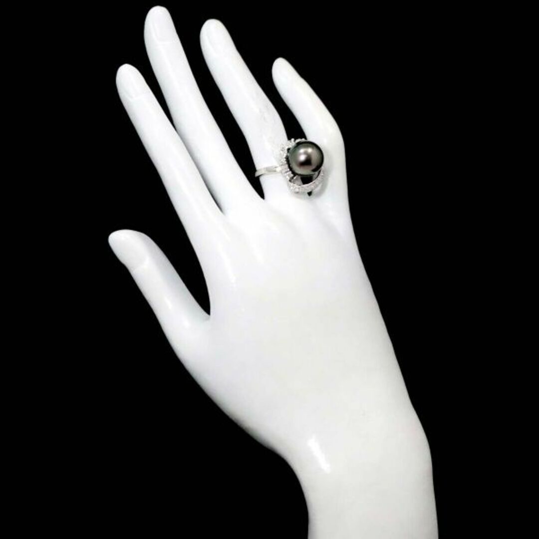 TASAKI - タサキ TASAKI 12号 リング 黒蝶真珠 12.2mm ダイヤ TASAKI - タサキ TASAKI 12号 リング 黒蝶真珠 12.2mm ダイヤ