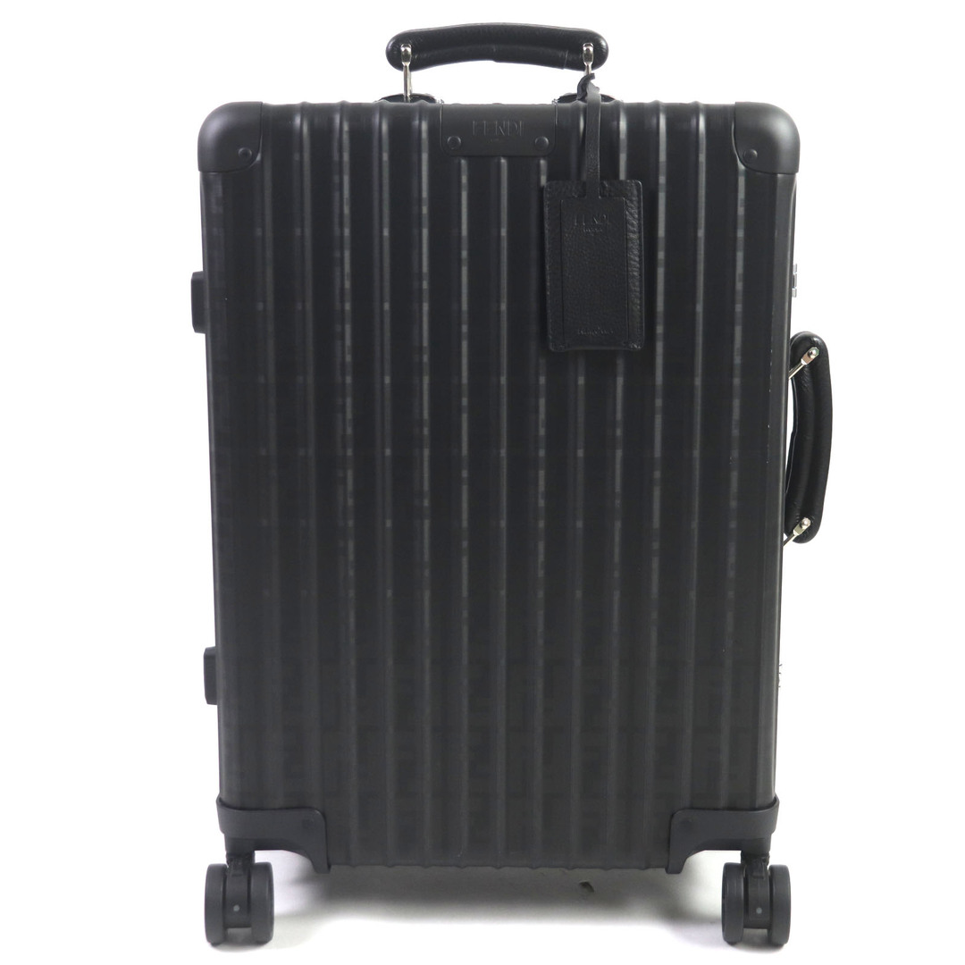 RIMOWA - 極美品▼RIMOWA リモワ FENDI フェンディ 9729002390 CLASSIC CABIN S クラシック キャビンS ズッカ柄 TSAロック搭載 4輪 キャリーケース スーツケース マットブラック 33L 保存袋付き ドイツ製 メンズ