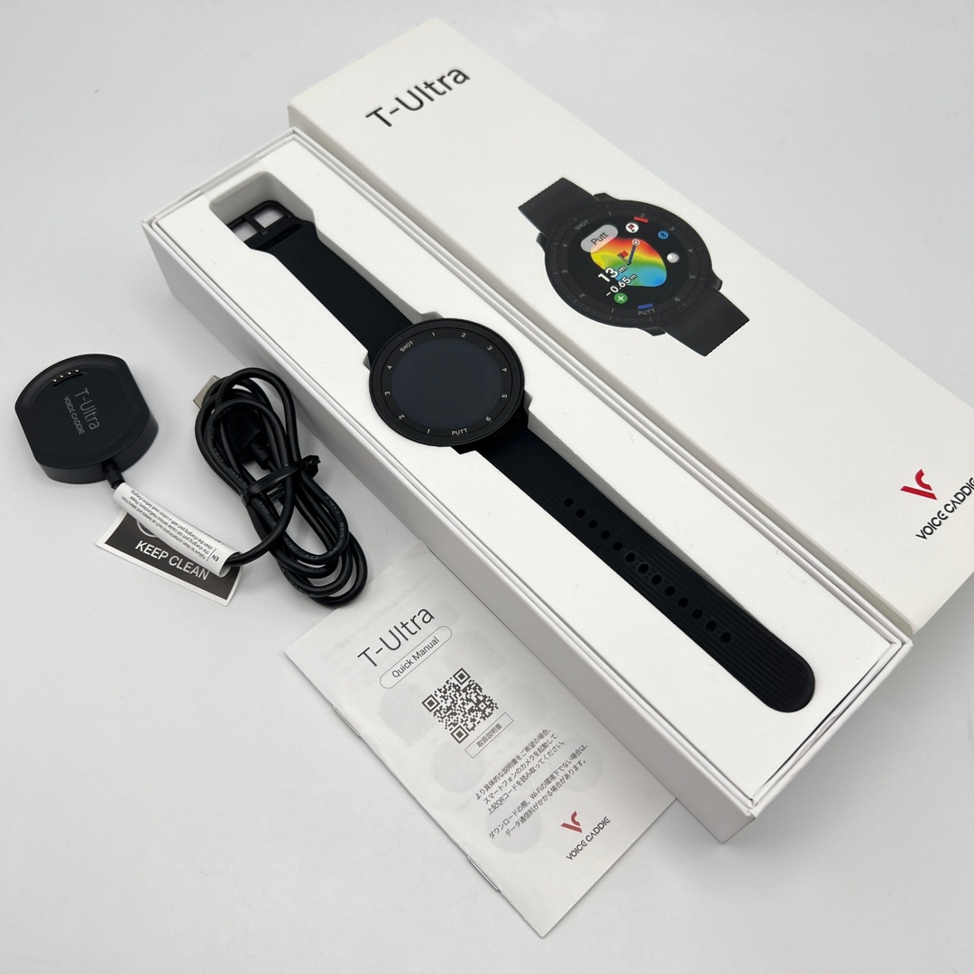 美品】VOICE CADDIE T-Ultra ブラック 腕時計タイプ ゴルフ用 美品】VOICE CADDIE T-Ultra ブラック 腕時計タイプ ゴルフ用