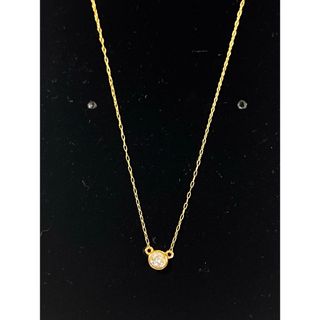 美品　ダイヤモンド　ピンクゴールド　K18 ネックレス(ネックレス)