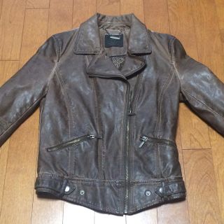 ザラ(ZARA)の超美品 ZARA ライダース ブラウン(ライダースジャケット)