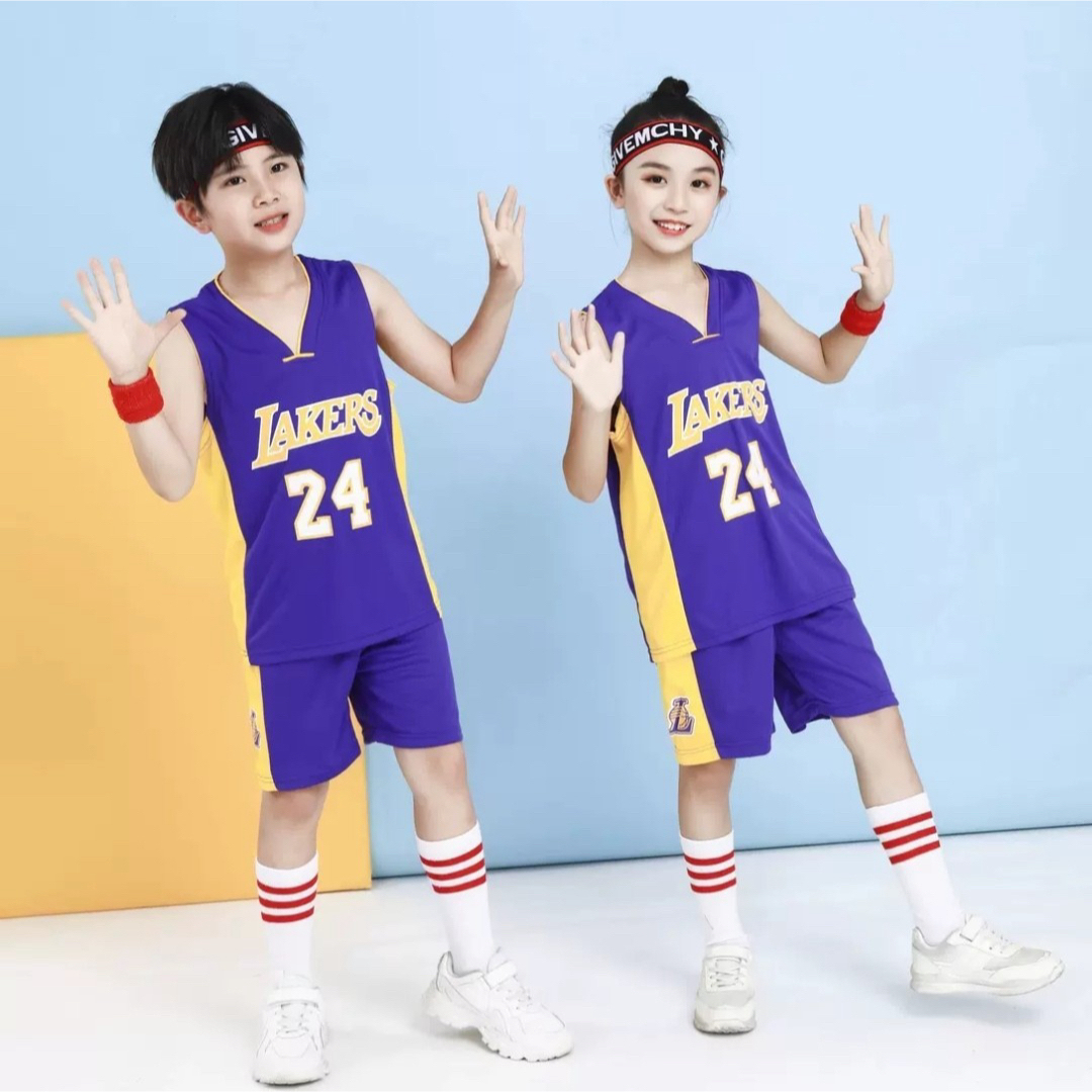 NBA キッズ 子供 レイカーズ バスケ ユニフォーム ウェア 紫 130 NBA キッズ 子供 レイカーズ バスケ ユニフォーム ウェア 紫 130