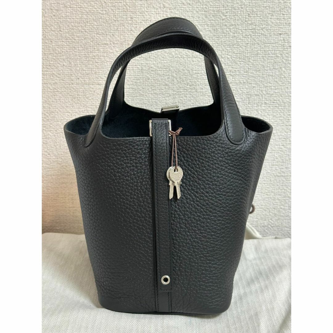 HERMES - エルメス ピコタン・ロック 18 ブラック トリヨン シルバー金具 PM