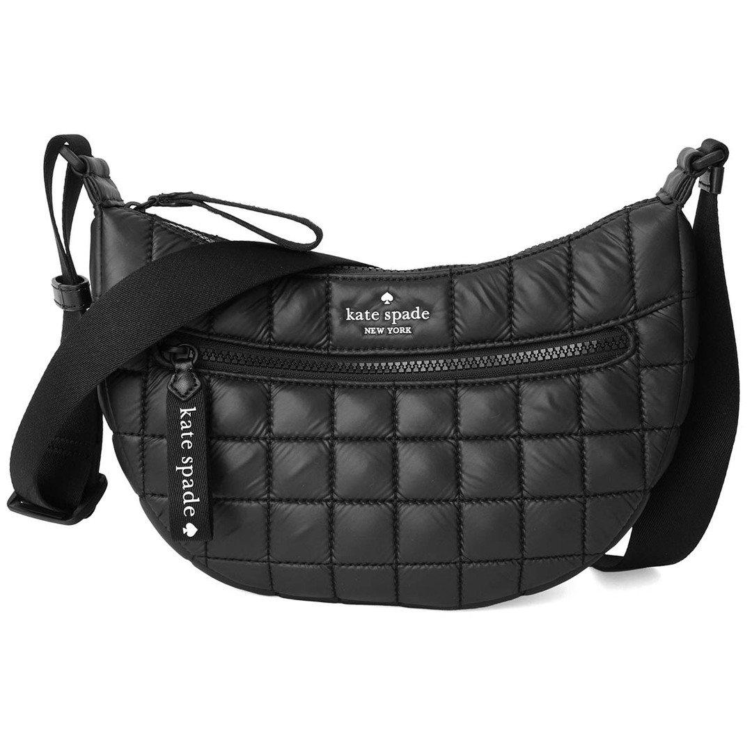 kate spade NEW YORK - 新品 ケイトスペード kate spade ウエストバッグ・ボディバッグ キルト ラージ スリング バッグ ブラック