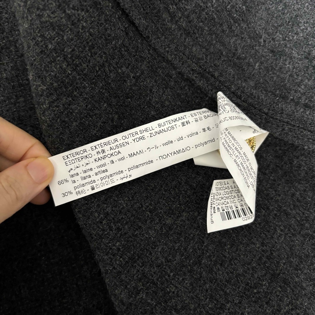 ZARA - ZARA ザラ メタリックボタン ジャケット グレー ツイード ZARA - ZARA ザラ メタリックボタン ジャケット グレー ツイード