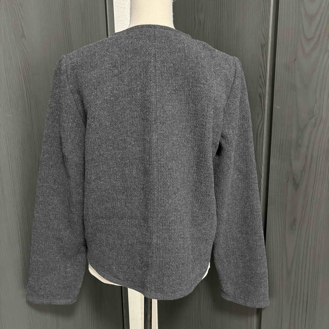 ZARA - ZARA ザラ メタリックボタン ジャケット グレー ツイード ZARA - ZARA ザラ メタリックボタン ジャケット グレー ツイード