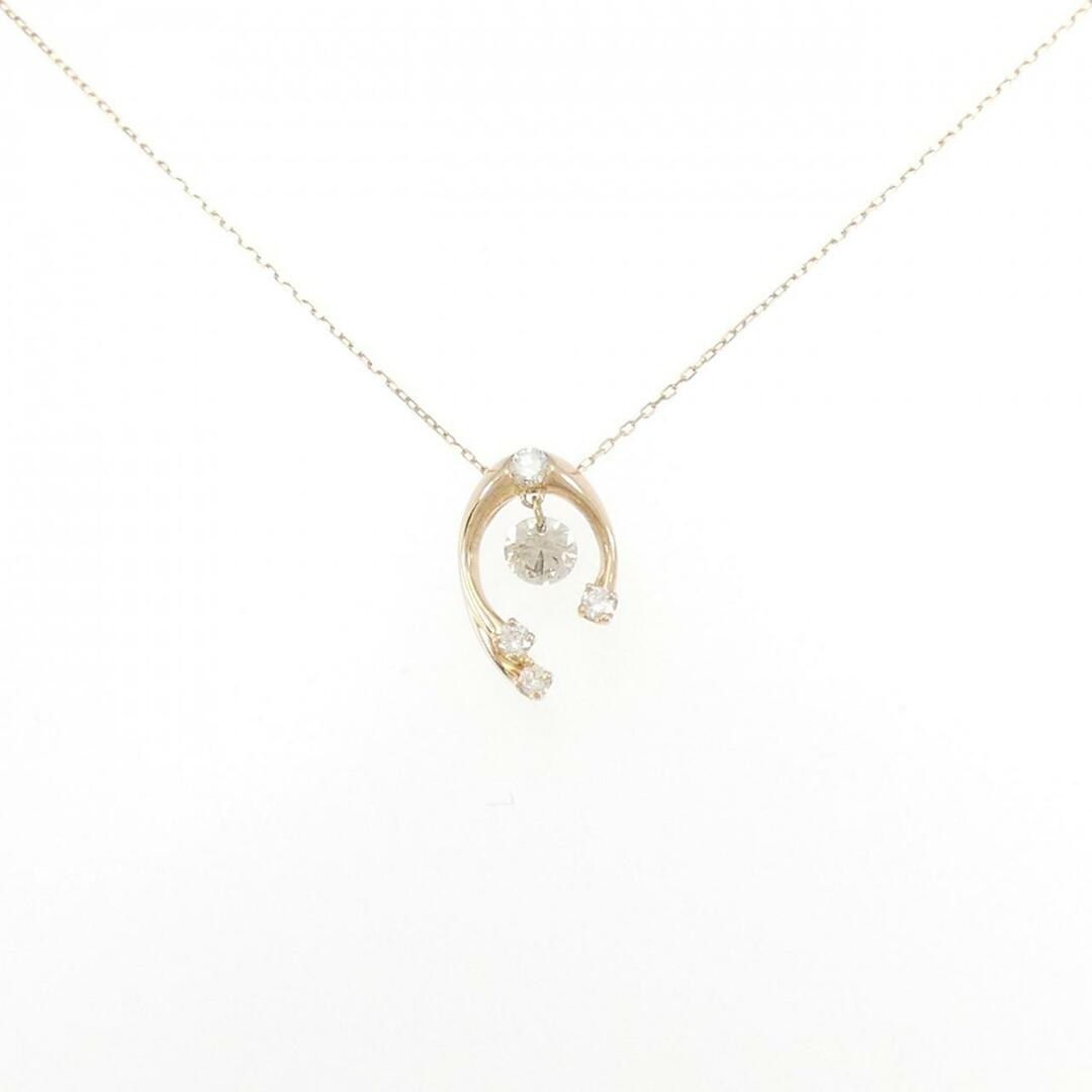 K18PG ダイヤモンド ネックレス 0.21CT