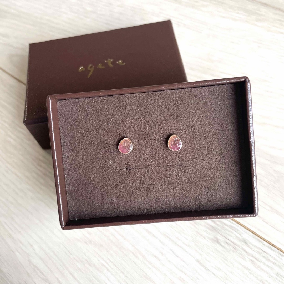 【今日の超目玉】 agete】アガット K10 モザイク ピアス ペアシェイプ ドロップ型 ピアス アクセサリー