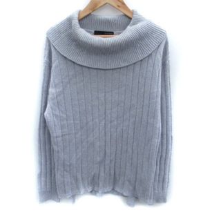 ヴァンドゥーオクトーブル(22 OCTOBRE)の22オクトーブル ニット セーター 長袖 タートルネック ラメ 2 青 ブルー(ニット/セーター)