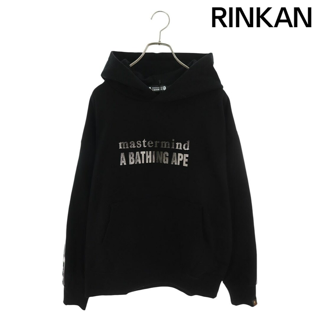 A BATHING APE - アベイシングエイプ ×マスターマインド mastermind  001PPK731902C ロゴプリントプルオーバーパーカー メンズ L