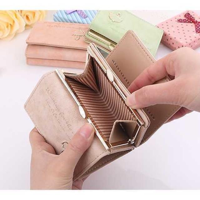 送料無料　三つ折り　レディース財布　アンブレラ　ピンク レディースのファッション小物(財布)の商品写真