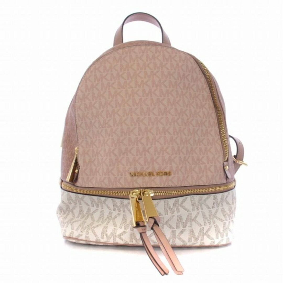 マイケルコース RHEA ZIP MKシグネチャー リュックサック ピンク マイケルコース RHEA ZIP MKシグネチャー リュックサック ピンク