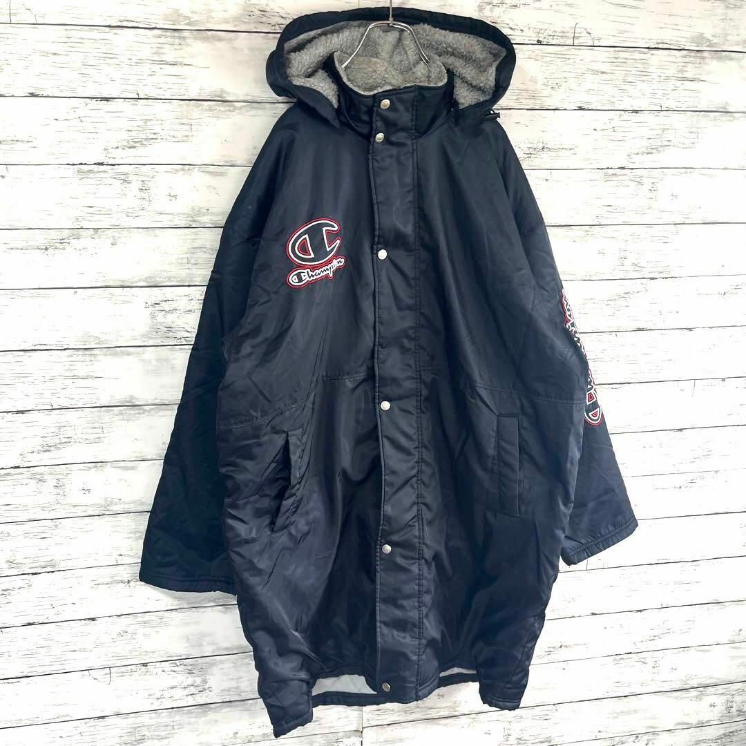Champion - 【人気商品】チャンピオン ベンチコート 裏ボア 刺繍 Champion - 【人気商品】チャンピオン ベンチコート 裏ボア 刺繍