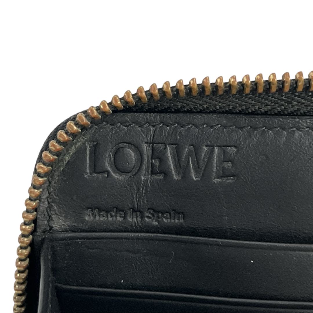 LOEWE - ロエベ 長財布 リネン アナグラム ロゴ型押し ラウンド LOEWE - ロエベ 長財布 リネン アナグラム ロゴ型押し ラウンド