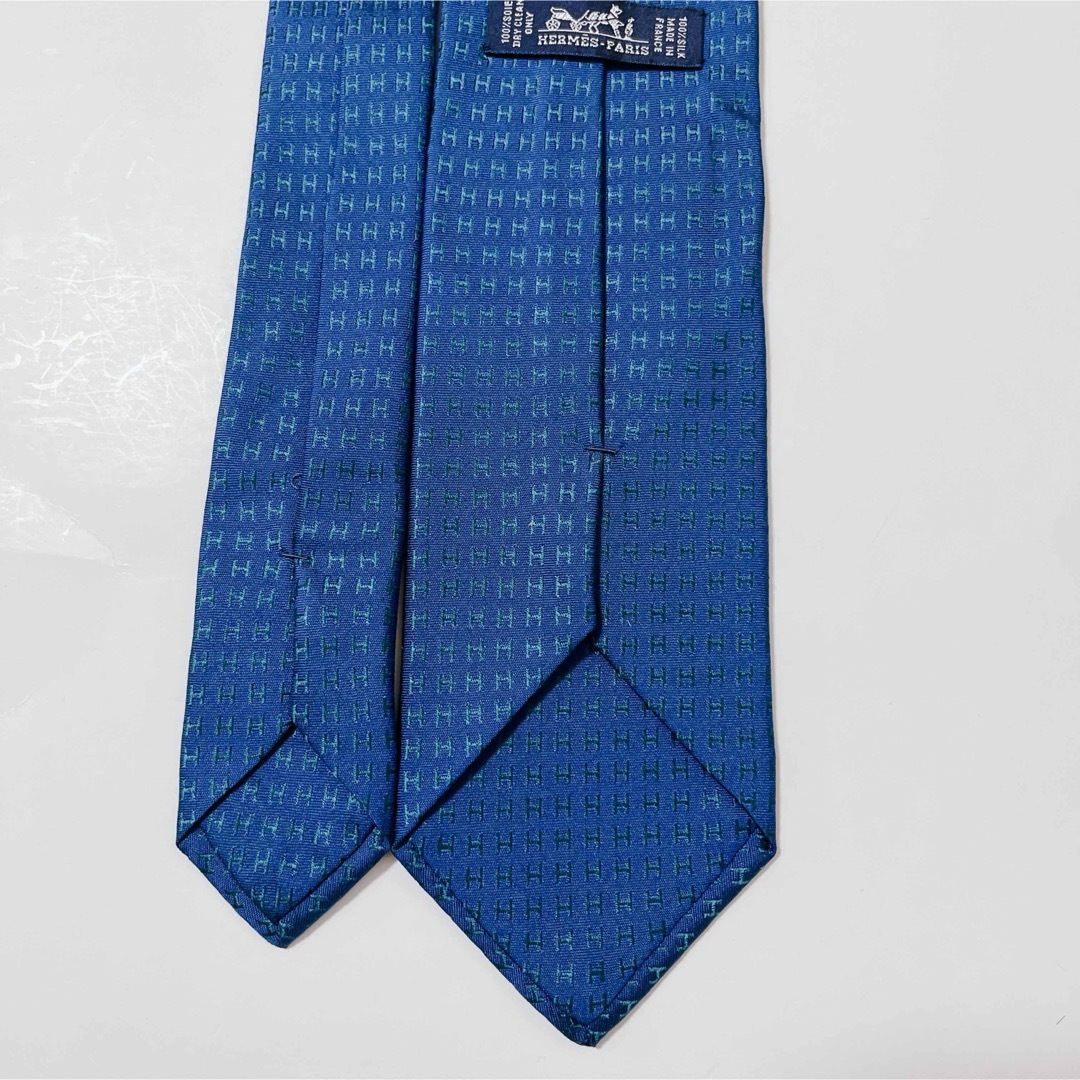 美品 エルメス ネクタイ ハイブランド H柄 ファソネ 光沢 希少 美品 エルメス ネクタイ ハイブランド H柄 ファソネ 光沢 希少