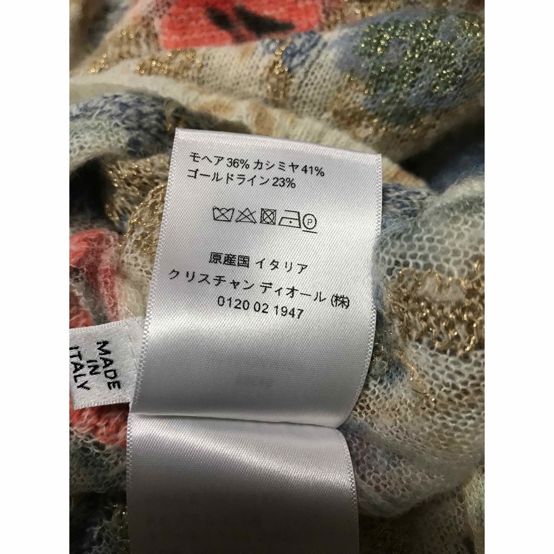 ディオール DIOR 花柄カシミヤ ニット セーター 透かし M ディオール DIOR 花柄カシミヤ ニット セーター 透かし M