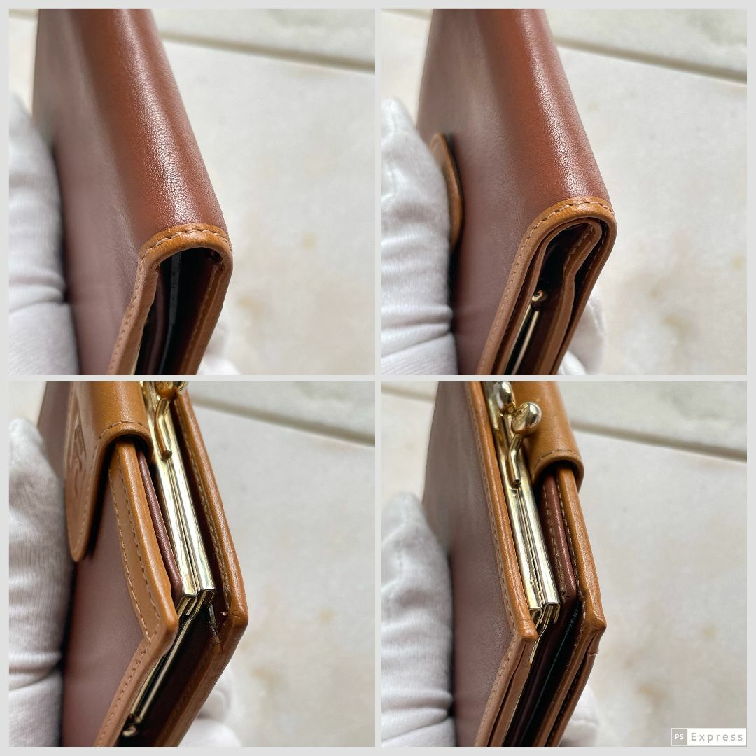 CELINE オールドセリーヌ トリオンフ がまぐち レザー折り財布 CELINE オールドセリーヌ トリオンフ がまぐち レザー折り財布