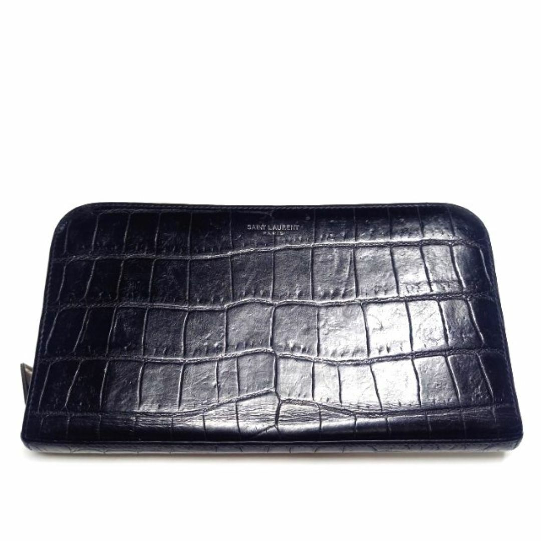 SAINT LAURENT - サンローランパリ 長財布 クロコ型押し SAINT LAURENT - サンローランパリ 長財布 クロコ型押し