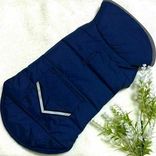 ❣️可愛くあったか❣️ペット 冬用 コート ブルー リバーシブル 小型犬 xs(犬)