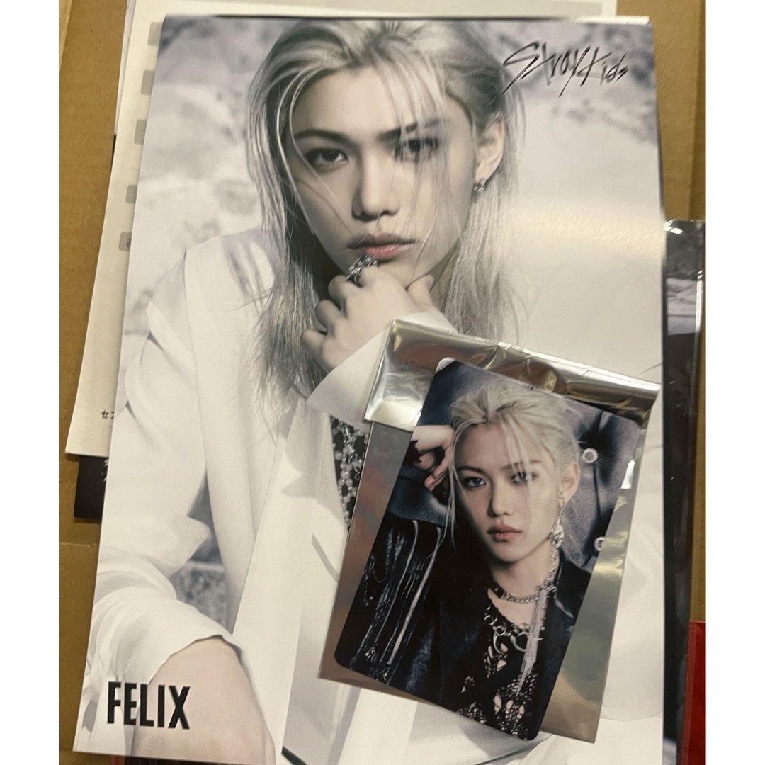 Stray Kids(ストレイキッズ)のstraykids  タワレコ　特典　トレカ　フライヤー　フィリックス エンタメ/ホビーのCD(K-POP/アジア)の商品写真