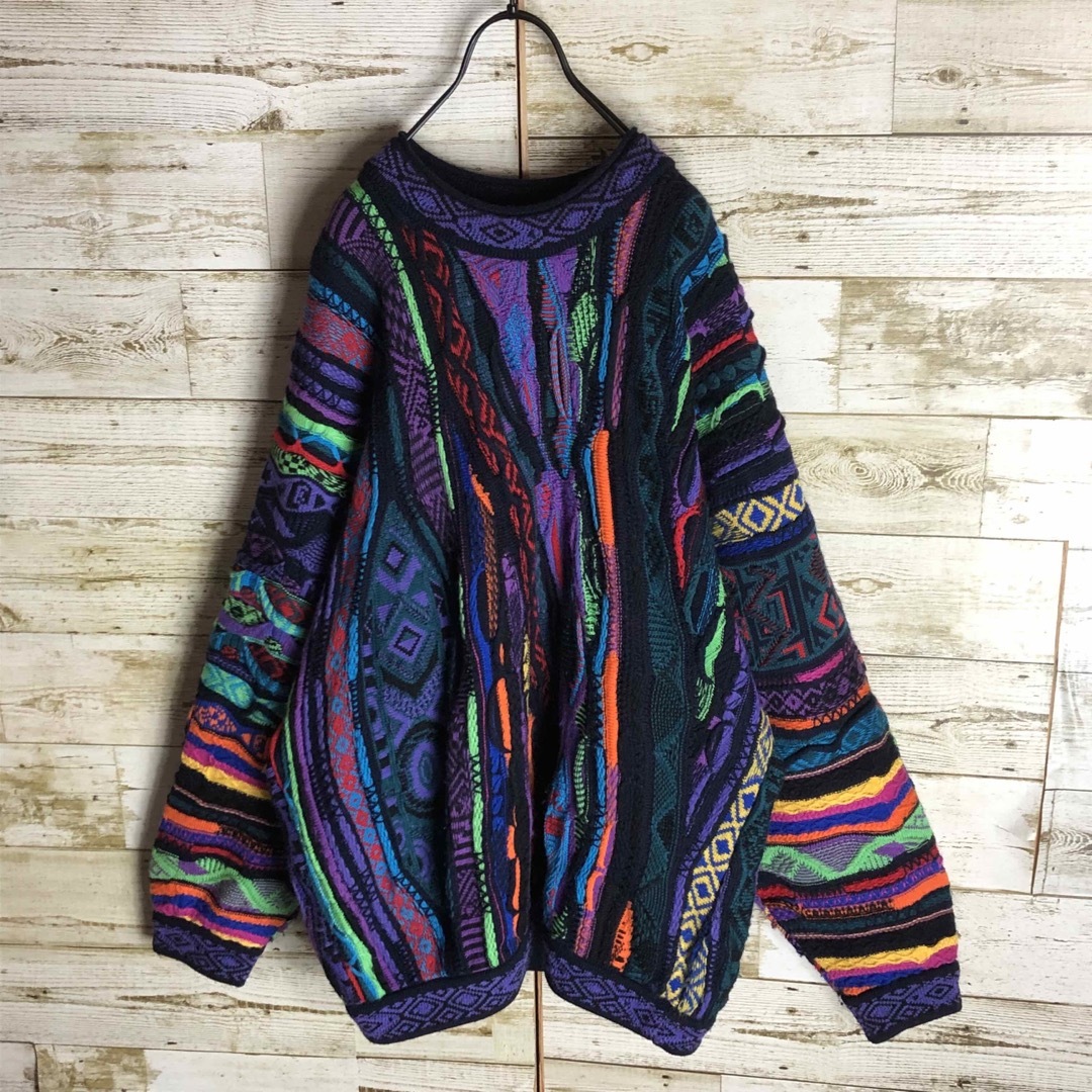 激レア】COOGI クージー 3Dニット ウール マルチカラー 1点物 激レア】COOGI クージー 3Dニット ウール マルチカラー 1点物