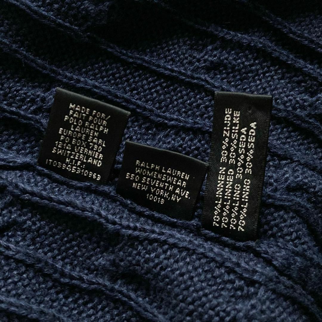 Ralph Lauren - ラルフローレン リネンシルク ケーブルガウン Ralph Lauren - ラルフローレン リネンシルク ケーブルガウン